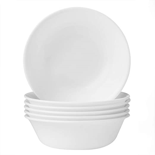 Corelle Soup/Cereal 6 Piece Bowl Set – Triple-Layer-Strong Glass 532 mL Cap