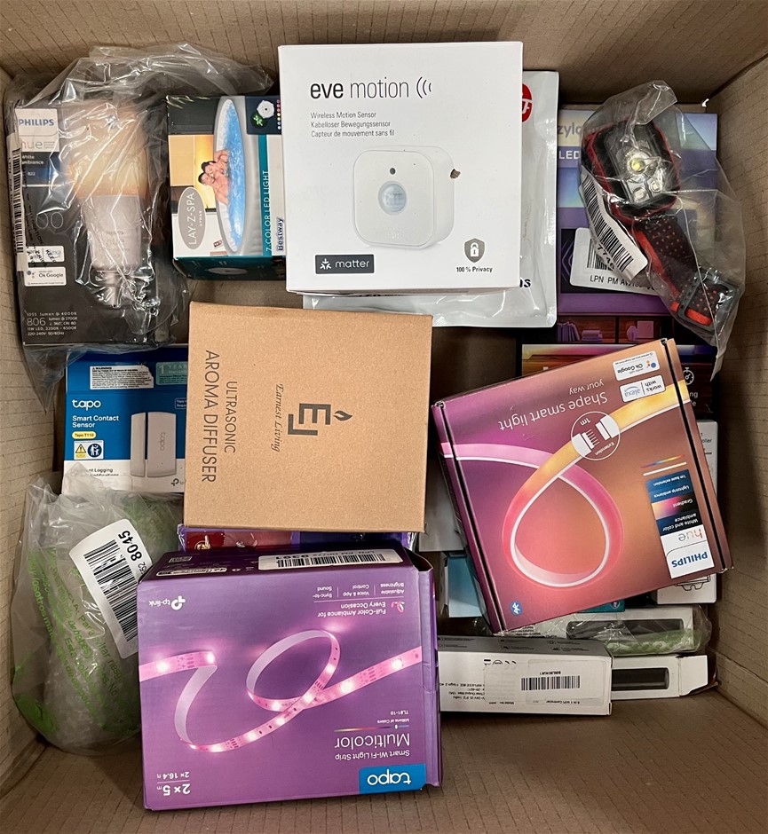 Assorted Lighting Products Including PHILIPS, EVE, TAPO & More. NB: Sold as