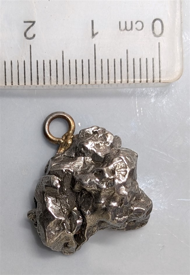 CAMPO DEL CIELO Iron Meteorite from Argentina made into a pendant