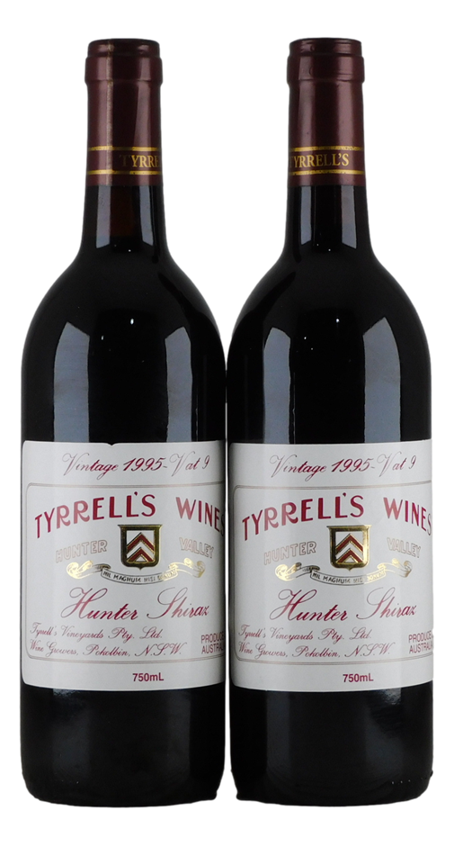 Tyrrell's Vat 9 Hunter Shiraz 1995 (2x 750mL), Hunter Valley.