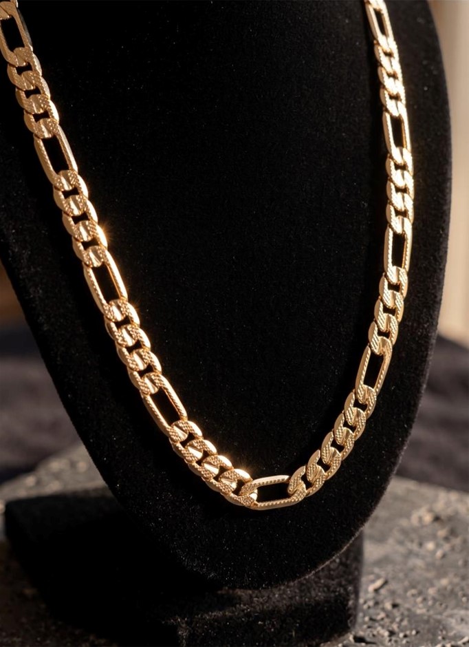 18K/Italy Stamped Rose Gold Filled Figaro Chain -60cm-5mm