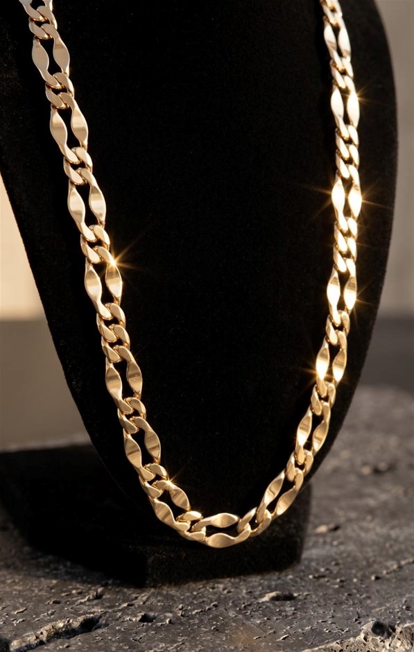 18K/Italy Stamped Rose Gold Filled Cuban Chain -50MM-5mm