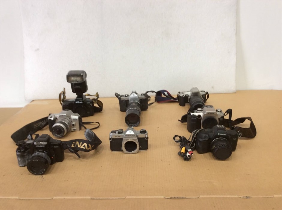 Mixed Brand SLR & DSLR Cameras (Lot of 8)