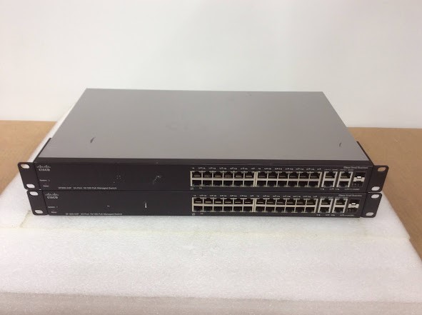 Cisco SF300-24P 24-port 10/100 PoE Managed Switch (Lot of 2)
