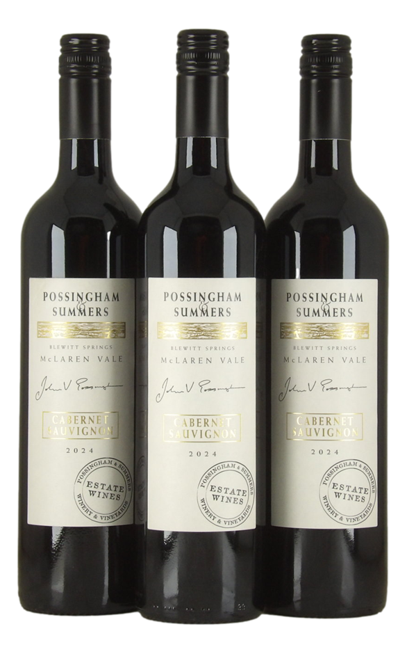 Possums Vineyard Possingham & Summers Cab Sav 2024 (3x 750mL), McLaren Vale