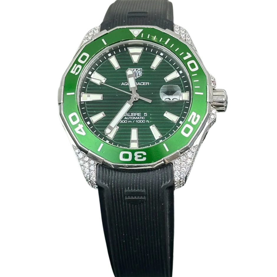 TAG HEUER AQUARACER CALIBRE 5 AUTOMATIC 43MM STEEL WAY201S.BA0927 WXO & COA