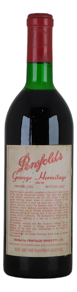 Penfolds Bin 95 Grange Hermitage 1980 (1x 750mL) SA.