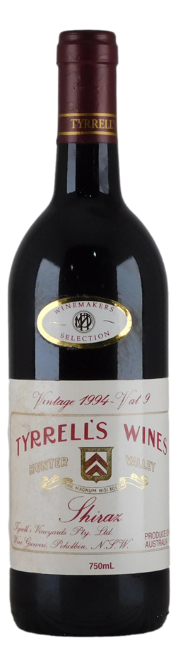 Tyrrell's Vat 9 Shiraz 1994 (1 x 750mL), Hunter Valley, NSW.