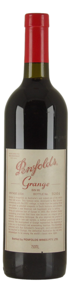 Penfolds Bin 95 Grange 2008 (1 x 750mL), SA.