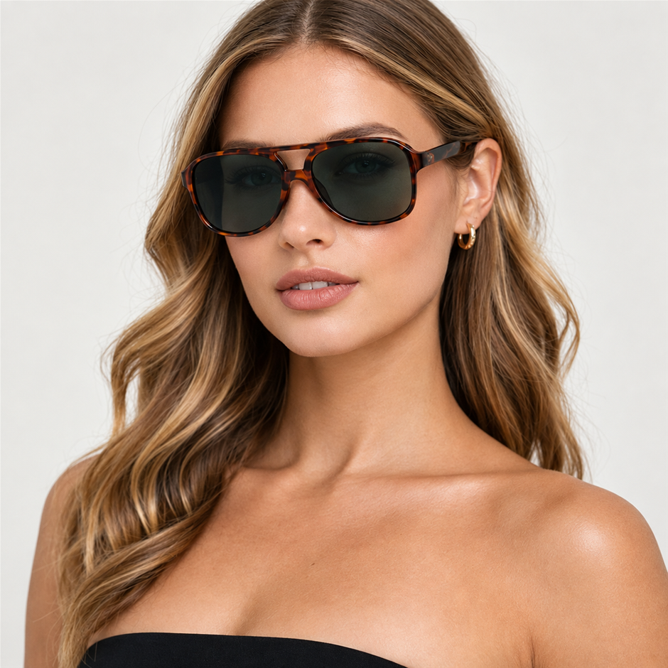 Polarized Classic Double Bridge Fashion Sunglasses
