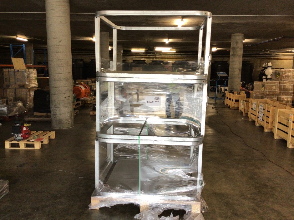 3 x Steel Construction Control Panel Cage with 2 Chains