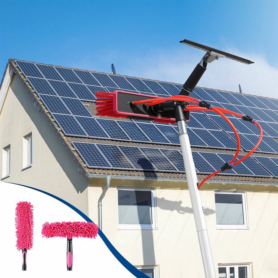 7m Extendable Water Fed Pole Window Cleaning Tool Solar Panel Washing Kit