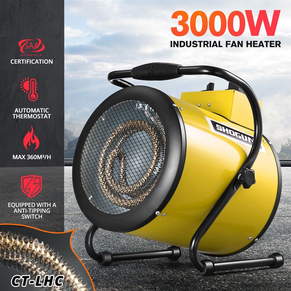 3000W Industrial Fan Heater Portable Carpet Dryer Hot Air Blower 2-in-1