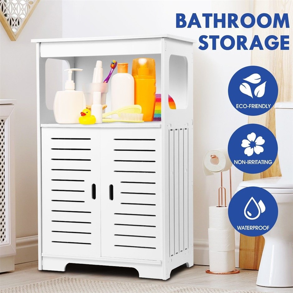 Freestanding Bathroom Cabinet Storage Shelf Waterproof Organiser