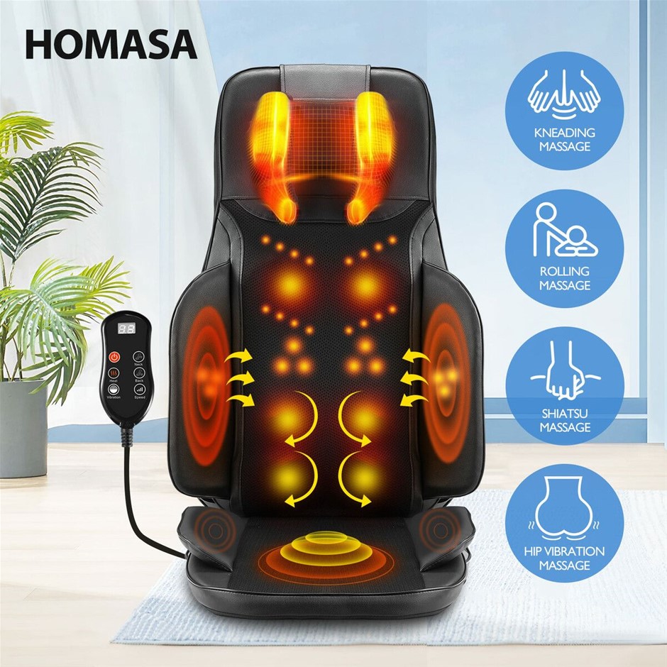 Full Body Massage Cushion Chair Pad Heat Vibration with Remote Pillow