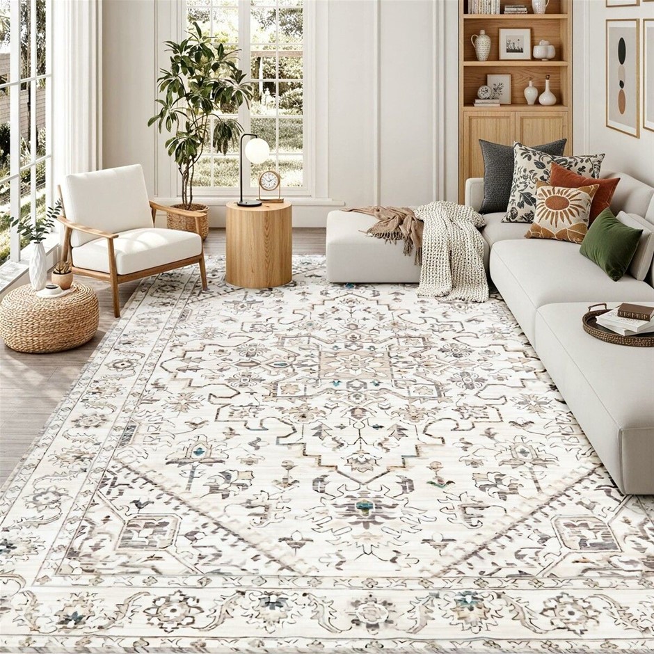 2x3m Washable Area Rug Floor Carpet Soft Shaggy Low Pile Non Slip Runner