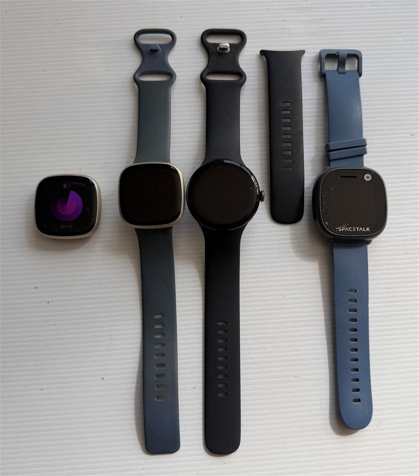 Fitbit Versa 3 / Google Pixel Watch 3 Smart Watches - For Parts (Lot of 4)