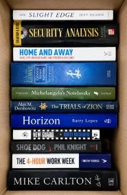BOX OF ASSORTED BOOKS: Business, Investing, Biography, Fiction, History & S