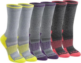 Dickies Women's Dri-Tech Essential Moisture Wicking Crew Sock, (6 Pairs), S