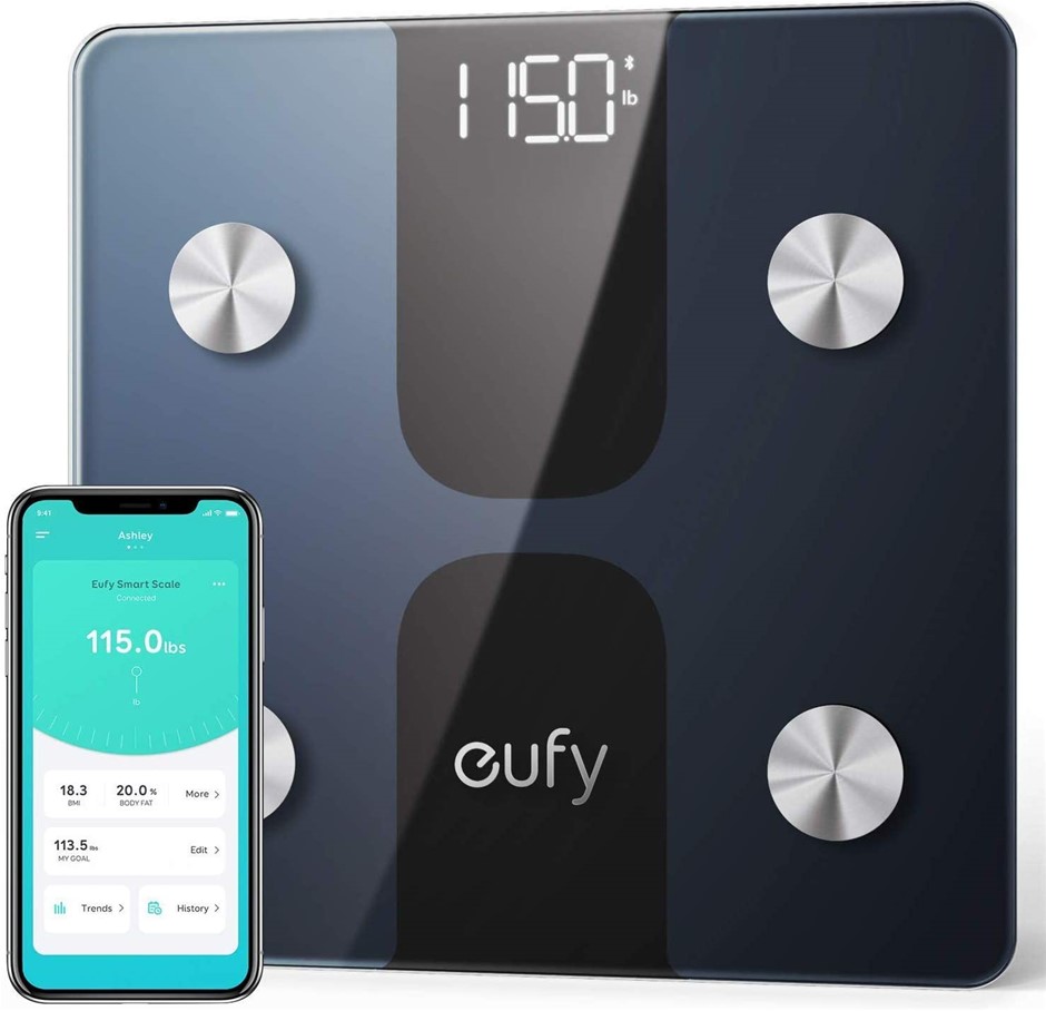 EUFY Full Body Smart Scale C1 with Bluetooth, Large LED Display, Tempered G