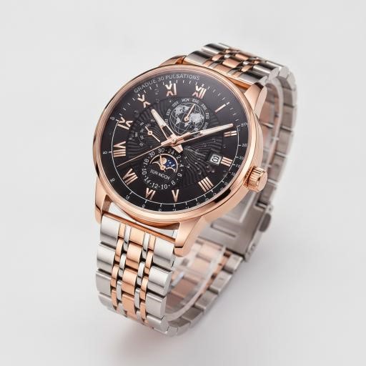 6-Piece Set.Watch,Bracelets, Ring & Two Earrings(Gift Box Included)-