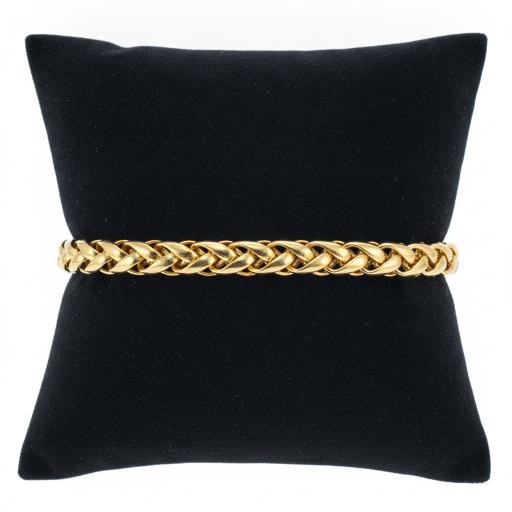 18K Yellow Gold Bonded Bracelet (stamped 18K)-22cm-Bonus Gift