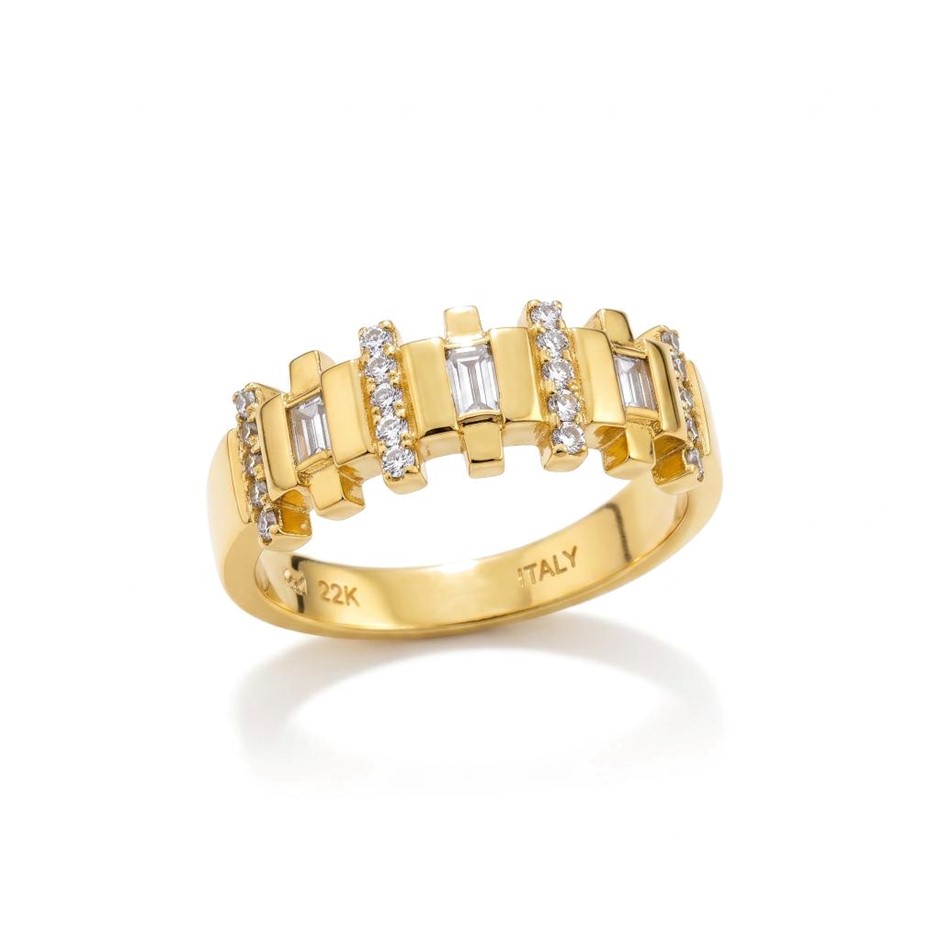 22K/Italy Gold Bonded Ring(stamped 22K/Italy)Warranty Quality-7US