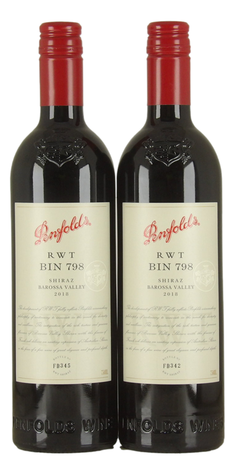Penfolds Bin 798 RWT Shiraz 2018 (2x 750mL). Barossa Valley