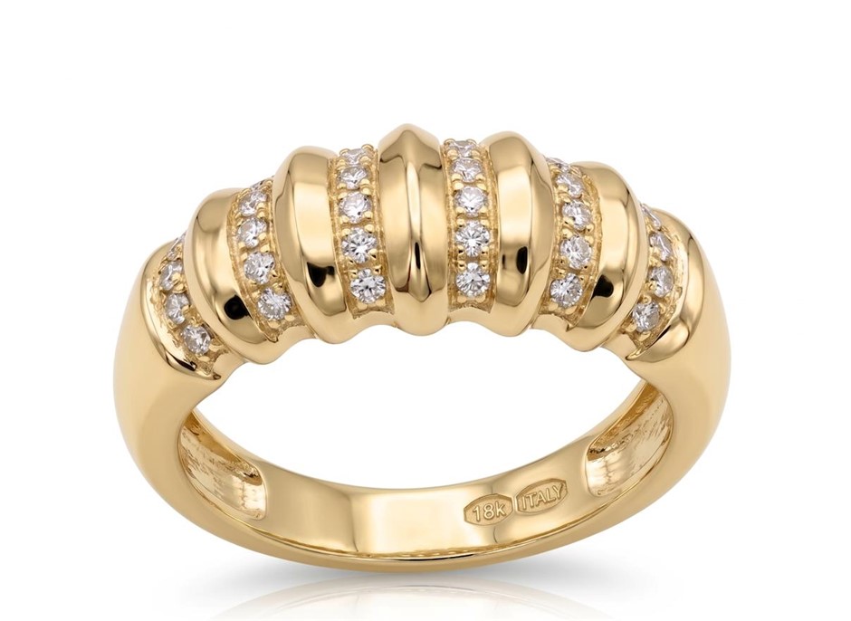 18K/ITALY Yellow Gold BondedRing -Quality Guarantee-9 US-Bonus Gift