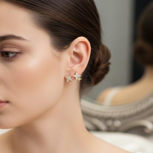 18K/Italy Gold Bonded Earring -(stamped 18K/Italy)-Warranty Quality