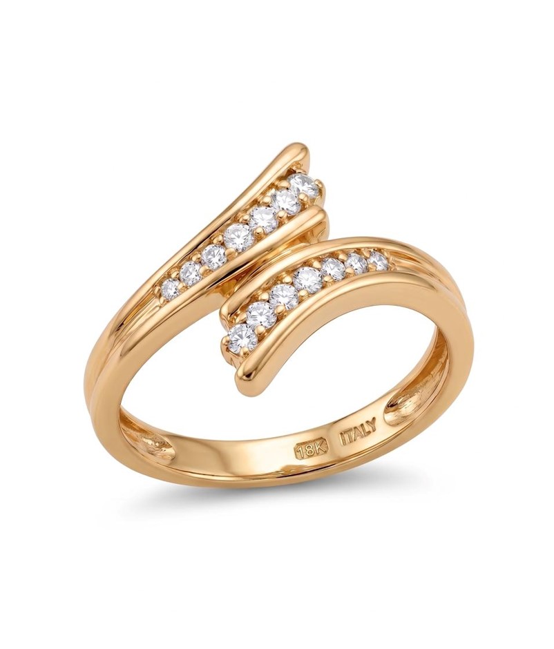 18K/ITALY Yellow Gold BondedRing -Quality Guarantee-7 US-Bonus Gift