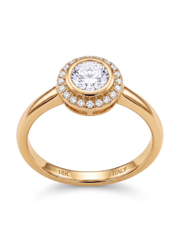 18K/ITALY Yellow Gold BondedRing -Quality Guarantee-10 US-Bonus Gift