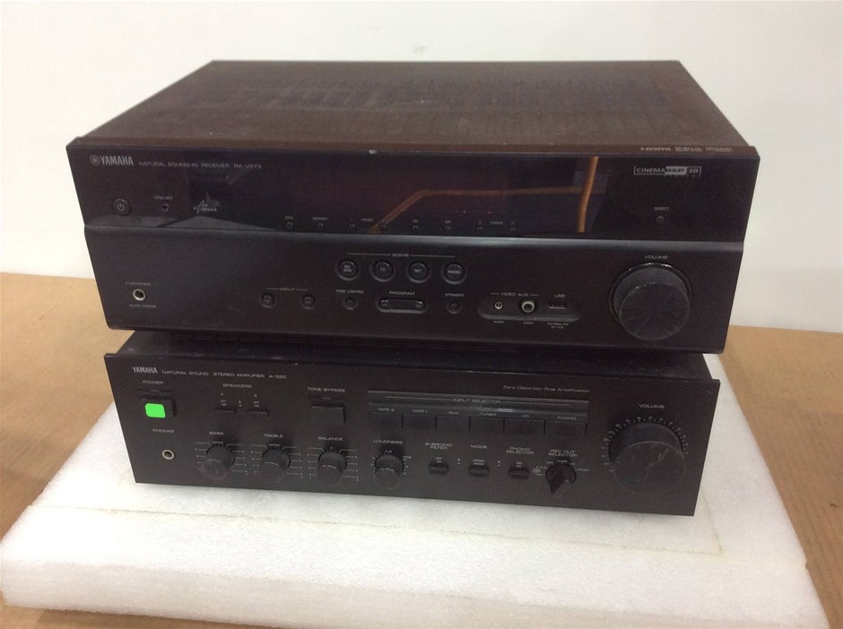 Yamaha RX-V573 AV Receiver & Yamaha A-520 Stereo Amplifier