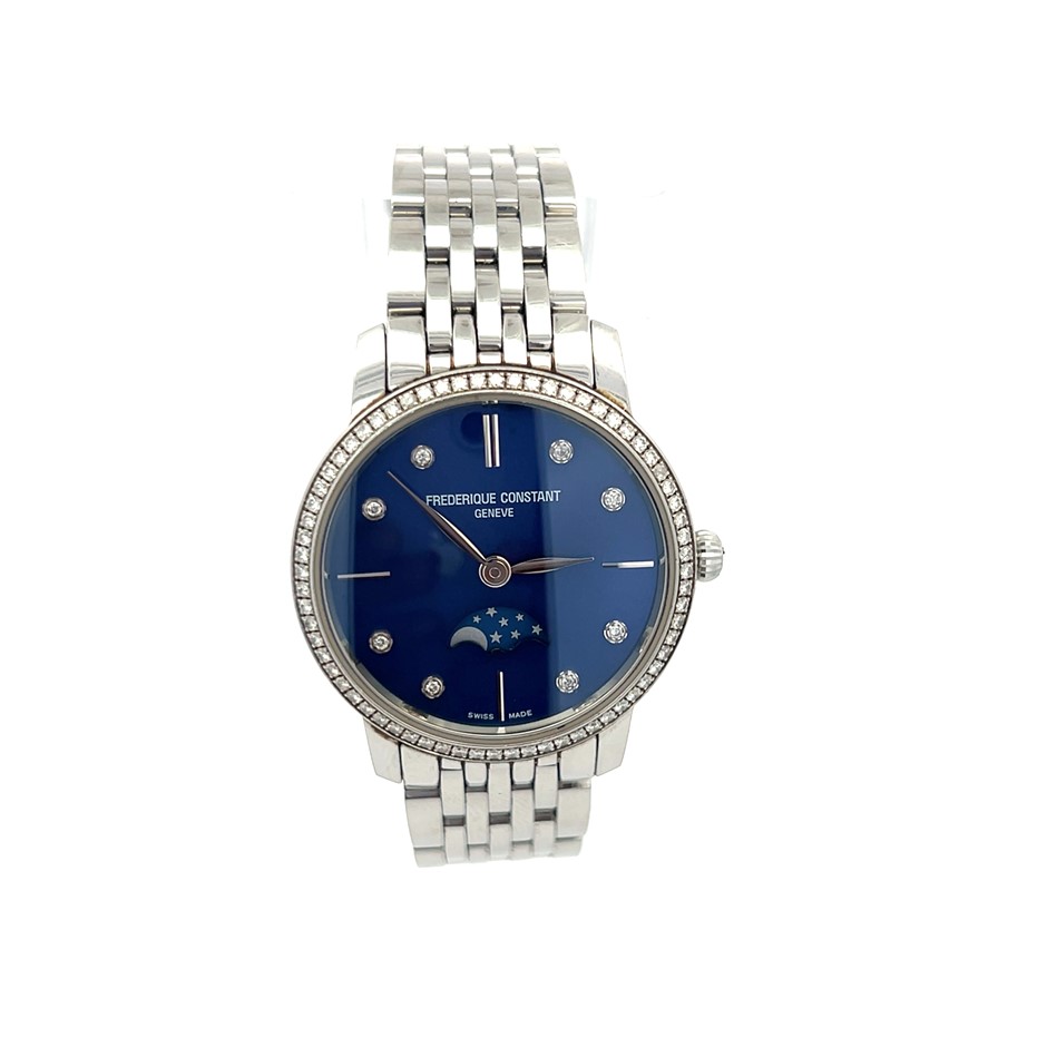 Frederique Constant Slimline Moonphase Diamond Watch