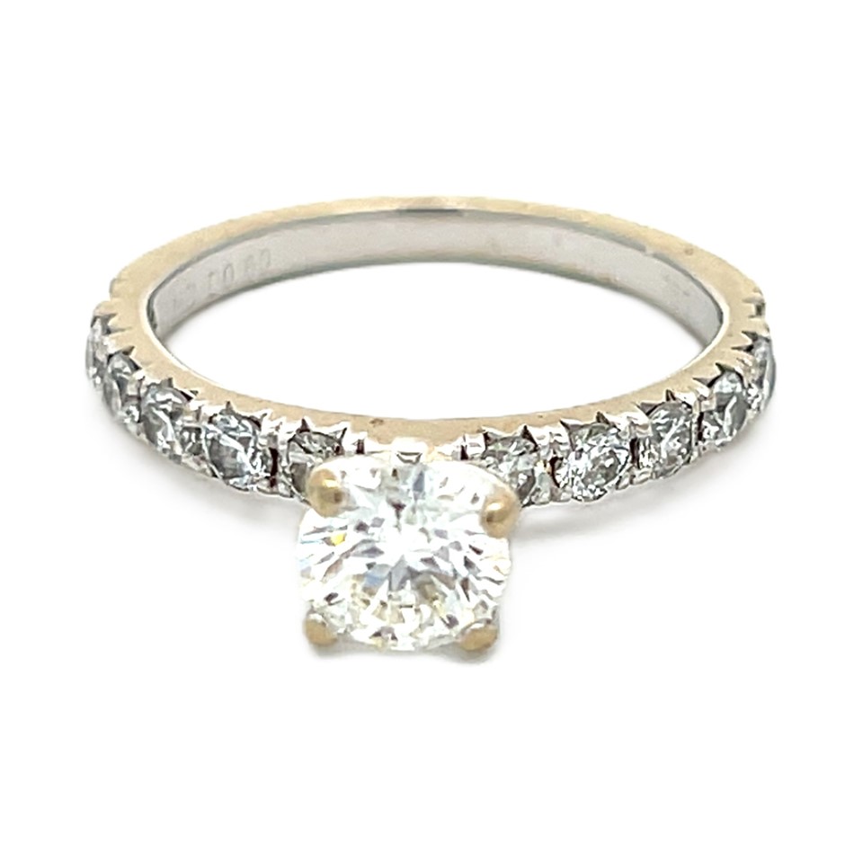 18ct White Gold Diamond Solitaire Ring