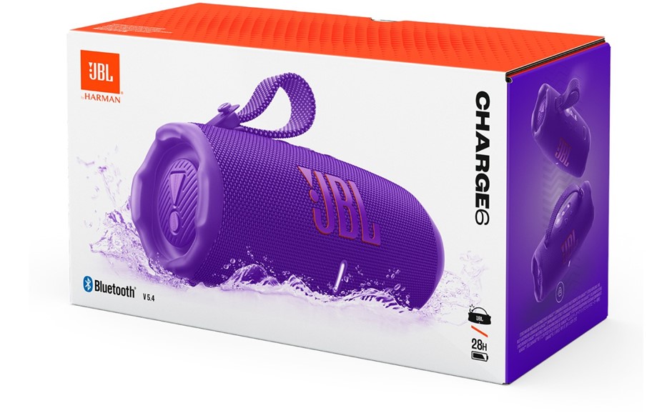 New Sealed JBL Charge 6 Portable Speaker - Purple