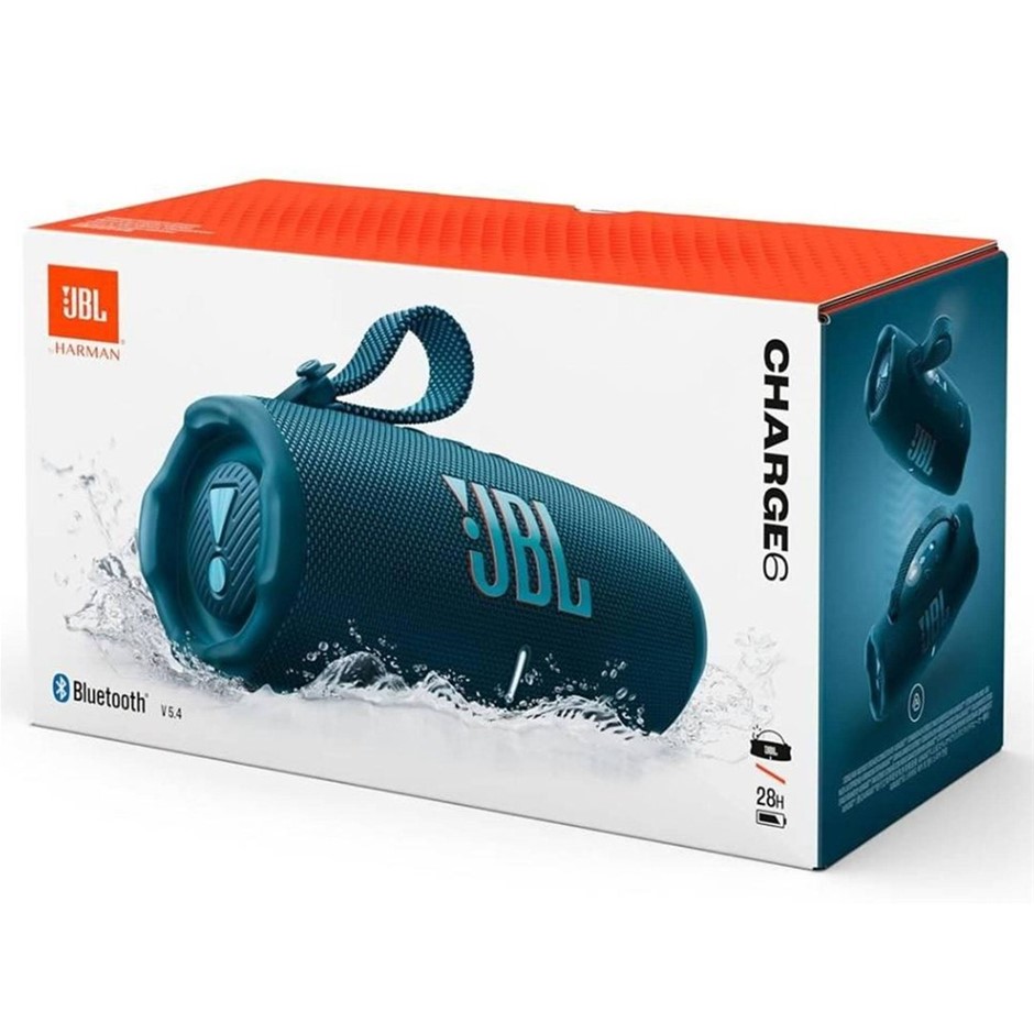 New Sealed JBL Charge 6 Portable Speaker - Blue