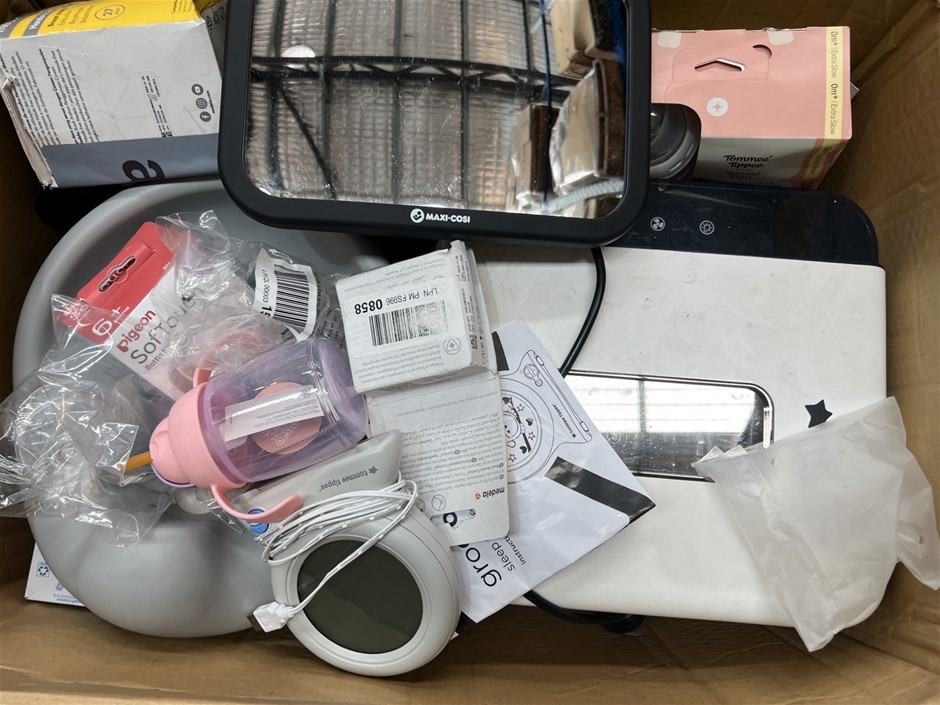 Box Of Assorted baby Products. NB: Photo as is. Some Not in Original Packag