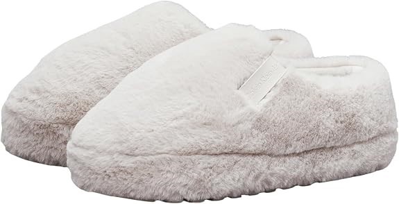 Calvin Klein Women's Faux Fur Slippers, Triple Eggshell EU41