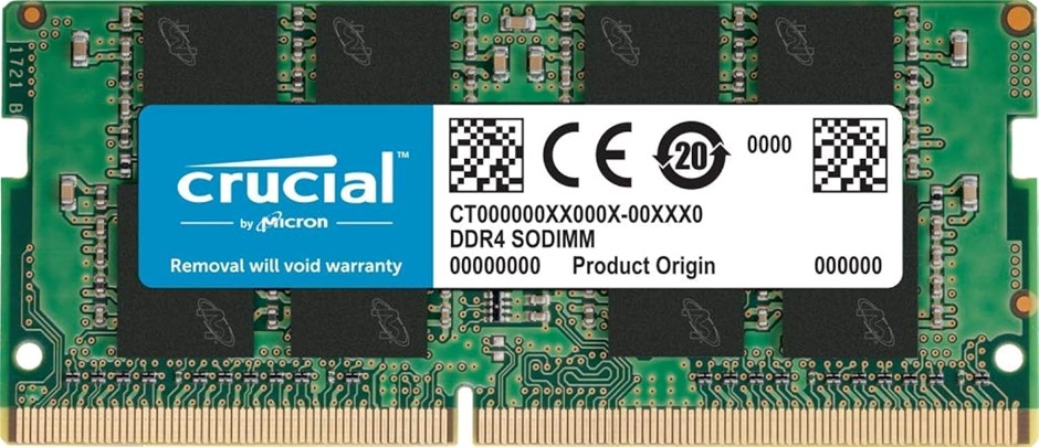 CRUCIAL 8GB DDR4 2666 MT/s (PC4-21300) SODIMM 260-Pin Memory - CT8G4SFRA266