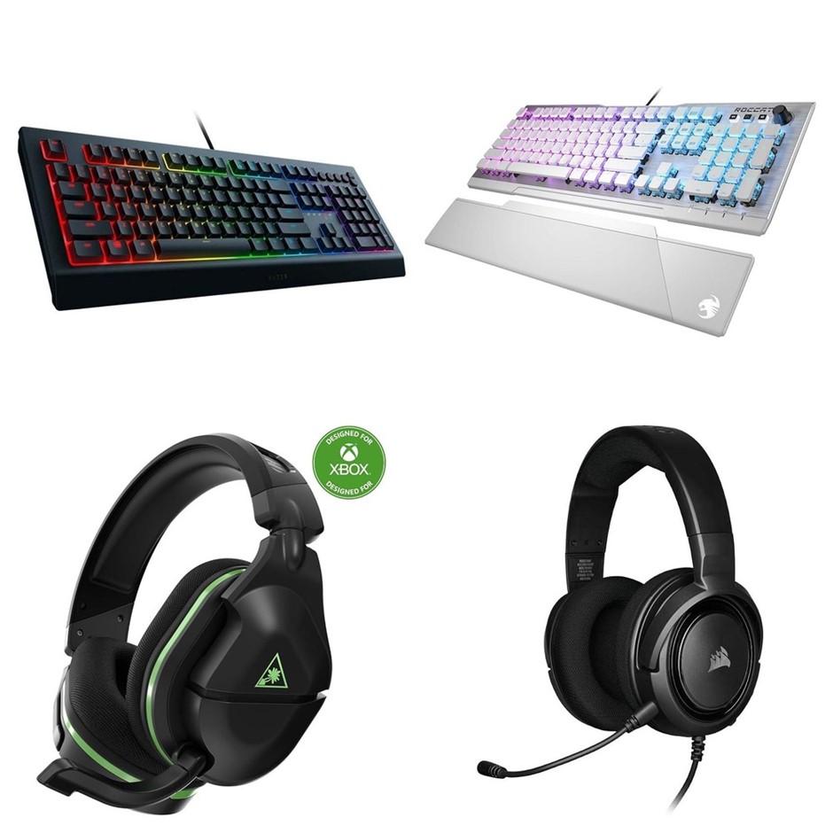 4 x Gaming Accessories. RRP - $500. 1 x RAZER Cynosa V2 RGB Gaming Keyboard