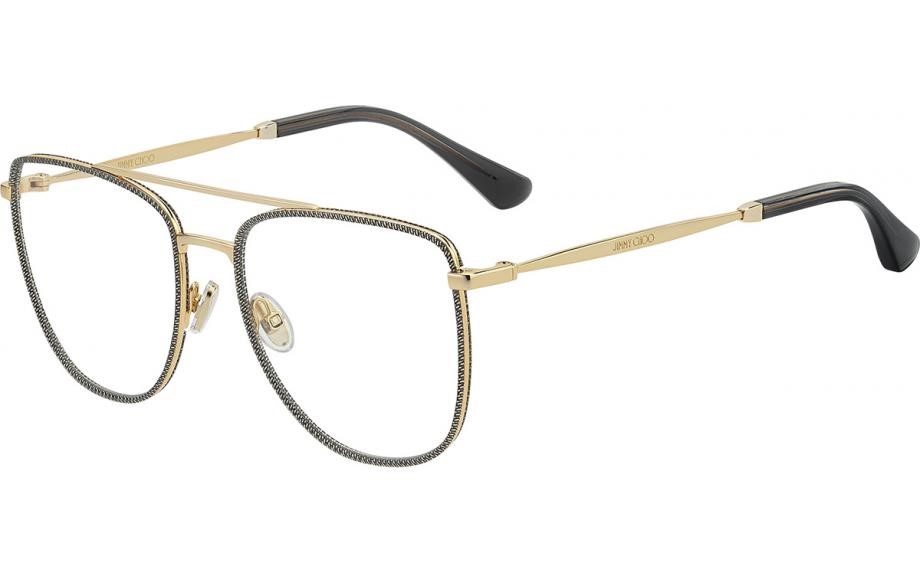 JIMMY CHOO JC250 Glasses Frames, 53-18-145, Pilot Grey/Gold (W8Q), JC250.