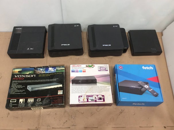 HYBROAD M616T/BUSH DFTA60BR/Voxson HD50 Set-Top&LG iPECS eMG100 (Lot of 7)