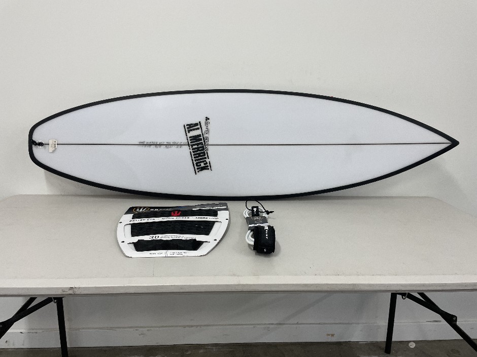 5’5” Al Merrick Channel Islands Pro Grom Surf Board and Accessories
