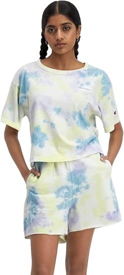 CHAMPION Girls Lightweight Sun Washed T-Shirt, Size XS, Lemon Glacier, CT98