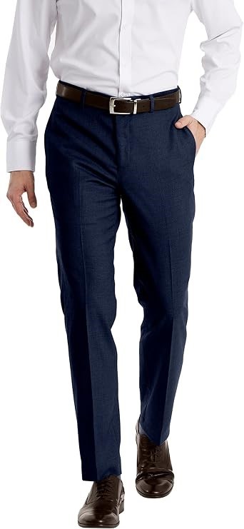 CALVIN KLEIN Men's Slim Fit Suit Separates Pants, 33W x 30L, Solid Medium B