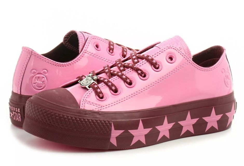 CONVERSE Womens Miley Cyrus x Chuck Taylor All Star Lift Ox, US6/EU36.5, Pi