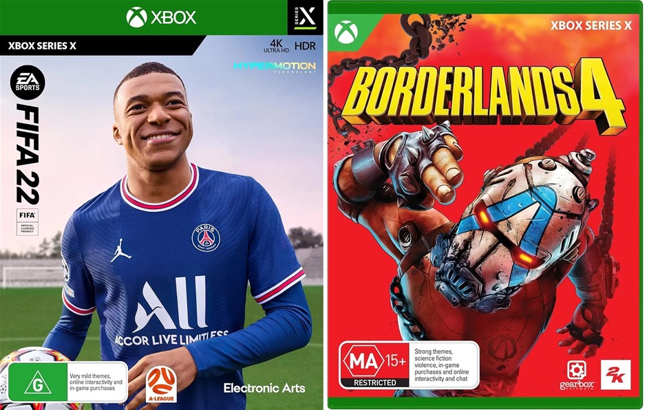 XBOX Series X Bundle: 1 x FIFA 22 Standard Plus Edition & 1 x Borderlands 4