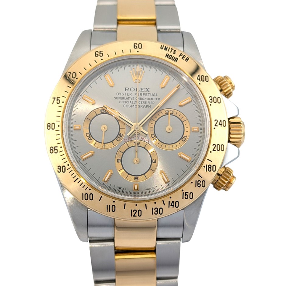 ROLEX COSMOGRAPH DAYTONA ZENITH 40MM YELLOW ROLESOR 16523 AUTOMATIC WXO COA