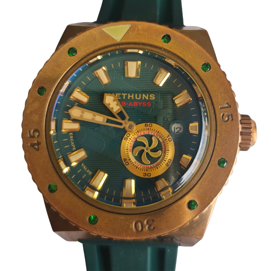 NETHUNS SUB ABYSS DIVERS SERIES 44MM BRONZE SAB301 AUTOMATIC WXO COA